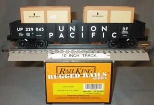MTH 30-4228A Union Pacific 229045 Gondola w/ Crate Ld. O/027 ga. wks/ Lionel '14 - Picture 1 of 11