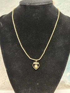 Single Akoya Salt Water Pearl Heart ❤️ Pendant Repurposed Mikimoto Pearl - Picture 1 of 5