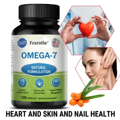 FEARATHE Omega-7 900mg – Gewichtsverlust, Anti-Aging, Hautgesundheit – Bio-Sanddornöl