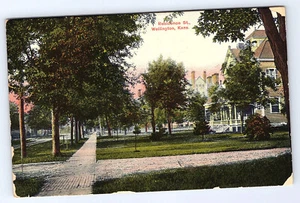 Wellington Kansas Residence Street Postcard C580 - Picture 1 of 2