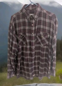 Bay Trading Co. camicia di flanella uomo grande con bottoni (plaid rosso scuro) - Foto 1 di 9