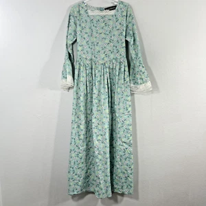 Scarlet Darkness Dress Kids 8Y Green Floral Modest Mormon Cottagecore Prairie - Picture 1 of 7