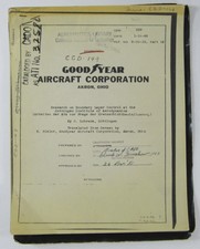 Vtg Goodyear Blimp Aircraft Company Zeppelin  Airship Boundary Layer Study 1946