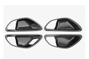 4x For Benz C-Class C300 C43 2015-21 Carbon Fiber Inner Door Bowl Cup Cover Trim - Bild 1 von 11