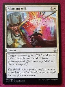 Magic The Gathering DOMINARIA ADAMANT WILL white card MTG - Picture 1 of 2