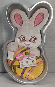 Vintage 3D Wilton Cake Pan Tin Baking 1992 Easter Bunny Holiday Egg