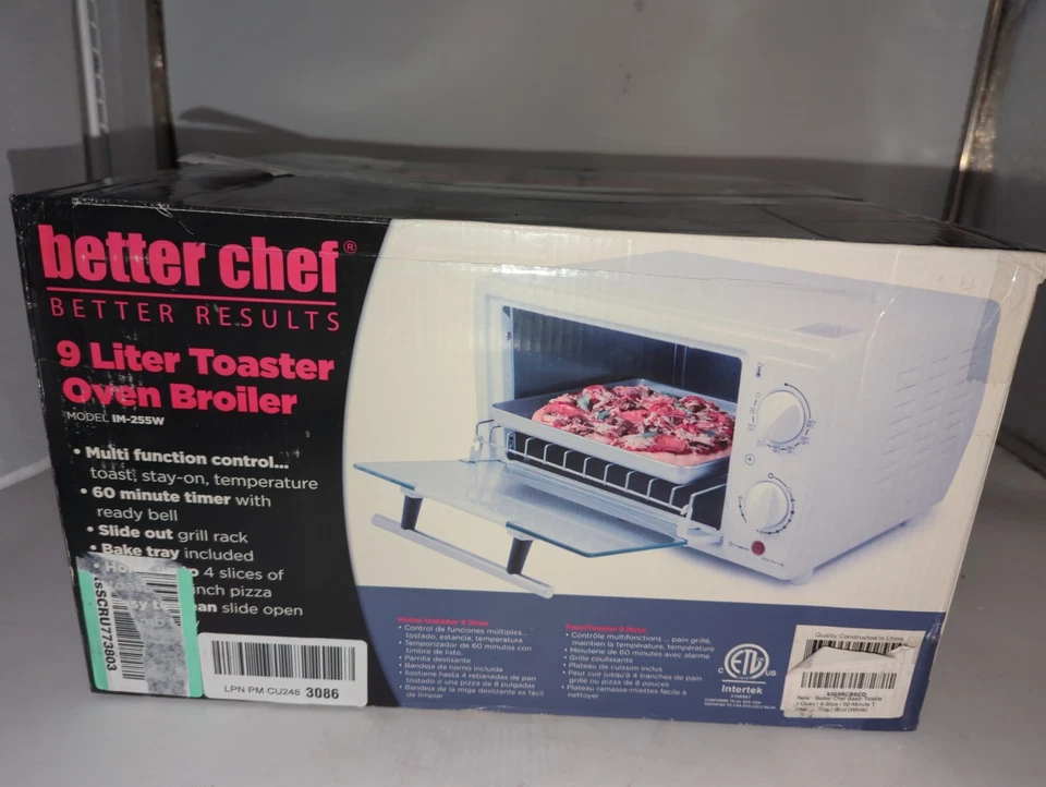 Better Chef Basic 9 Liter Toaster Oven Broiler 4 Slice Model IM-255W White - Image 1 of 2