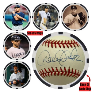 Derek Jeter SIGNED Baseball Legends Poker Chip Set (5) - Picture 1 of 2
