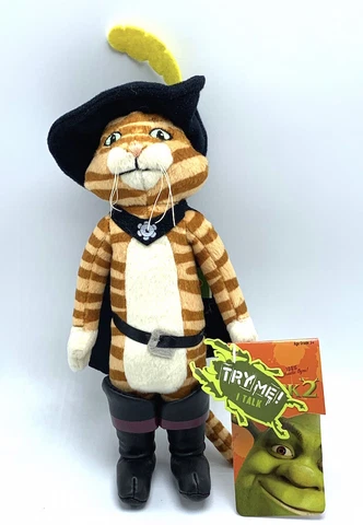 2004 Shrek 2 Puss in Boots 9" Plush w/tags by Preferred Plush No Longer Talking Cover