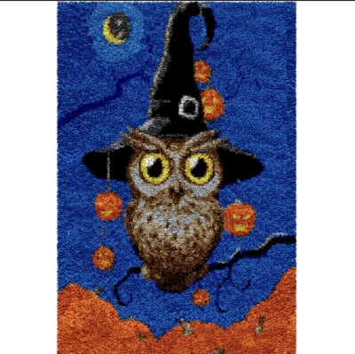 Large Halloween Owl Latch Hook Rug Kit NEW 102x69cm - Image 1 of 2