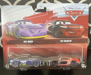 Disney Pixar Cars Will Rusch Vinyl Toupee & Tim Treadless Nitroade 2-Pack - Picture 1 of 3