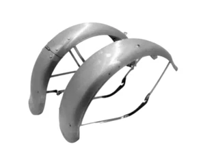 Harley Davidson Wla Model 1942 Onwards Front & Rear Steel Mudguard Set /FIT FOR - Picture 1 of 6