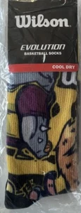 Wilson Evolution Cool Dry Basketball Socks Men’s Size 8-12 US Approx FREE SHIP - Picture 1 of 4