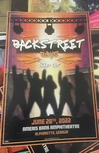 Rare BACKSTREET BOYS June 28,2022 SOLD OUT Concert Poster Alpharetta Atlanta GA - Picture 1 of 6
