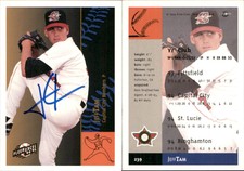 Jeff Tam Signed 1994 Fleer Excel #239 Card Capital City Bombers Auto AU