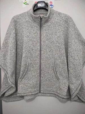 Stio Chaqueta Sudadera Mujer M/L Gris Agua Dulce Polar Poncho Cremallera Manga Corta Foto 1 de 4