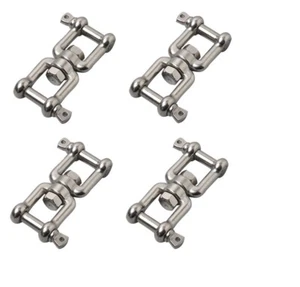 4 X 16mm Boat Anchor Chain Swivel Stainless Steel 316 JAW and JAW Gym Marine - Picture 1 of 7