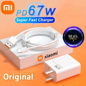 Original Xiaomi 67W adaptateur chargeur mural rapide câble USB-C Mi 11/12/13 Pro Ultra - Photo 1 sur 13