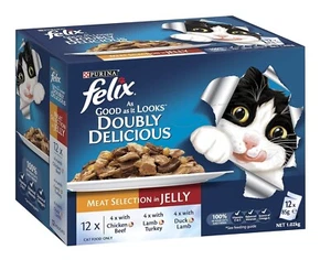 FELIX As Good As It Looks Adult Wet Cat Food Meat Selection 60x85g - Picture 1 of 8