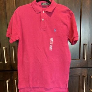 Polo Ralph Lauren Mens Polo Shirt S Short Sleeve Pique Cotton Pullover Pink - Picture 1 of 5