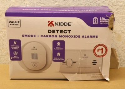 Kidde 4" Smoke Detector 10SDR & Carbon Monoxide KN-COB-LP2 2-Pack combo