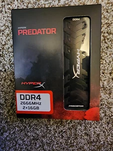 HYPERX PREDATOR - HX426C13PB3K2/32 - 2x16GB = 32GB - DDR4 2666 CL13 - 1.2V - Picture 1 of 5