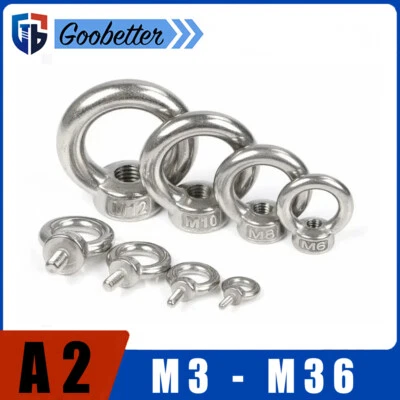 M3-M36 Ringmutter Ringschraube Augenschraube V2A Edelstahl Öse Schraube Muttern - Bild 1 von 4