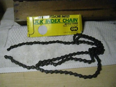 Izumi Click Index Bike Chain 1/2x3/32" 116 Links Black CIC-800N Free USA Shipper - Image 1 of 4