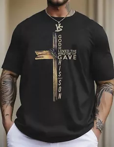 God So Loved the world Christian Faith Men T Shirt - Picture 1 of 2