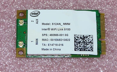 Intel Wireless WiFi Link 5100 512AN_MMW Mini PCI-E WLAN Netzwerkkarte 802.11abgn - Bild 1 von 2