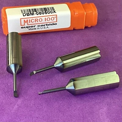 MICRO 100   DBM-080500X Miniature Coolant Thru Boring Bar .080” AlTiN🎯Machinist - Image 1 of 2