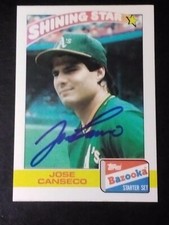 Jose Canseco Autographed 1989 Topps Bazooka Trading Card TTM CHARGES $15