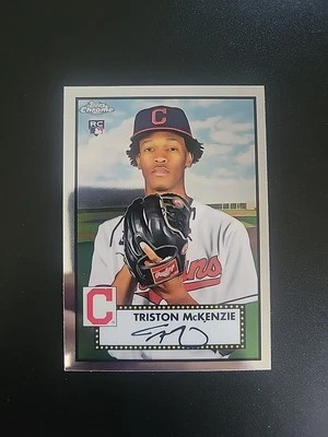 2021 Topps Chrome Platinum Anniversary - Triston McKenzie #8 (RC) - Image 1 of 4