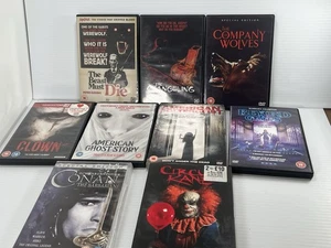 Pal Region 2 Horror DVD Lot 9 Clown Werewolf Ghost - Imagen 1 de 11