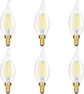 Dimmable E12 Candelabra Bulb 60 Watt, 6W 630 LM Dimmable E12 LED Bulb 5000K Dayl - Picture 1 of 12