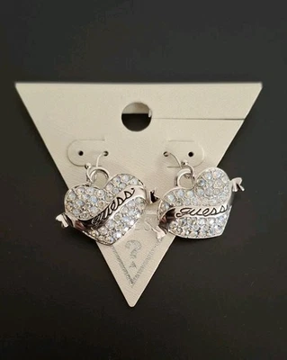 GUESS Lovely Guess Damen Ohrringe Ohrstecker Herz Metall Silber mit Zirkonia - Bild 1 von 4