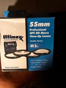 Ultimax 55mm Obiettivi Professionali 4Pz HD Macro Close-Up - Foto 1 di 1