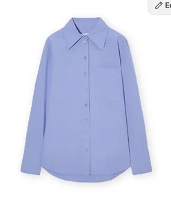 COS Blue Cotton Shirt Size 38 UK10 SOLD OUT - Picture 1 of 6
