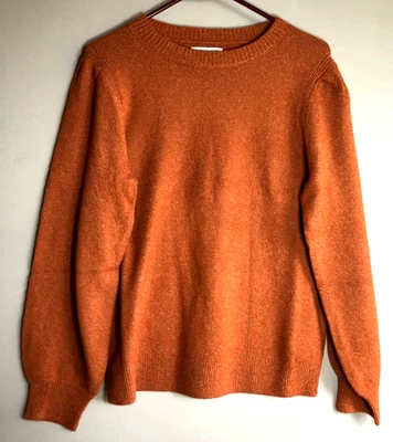 Nuevo con etiquetas Suéter Essential Mujer Talla Med Tacto Suave Plisado Hombro Cuello Redondo, Caramelo Foto 1 de 4