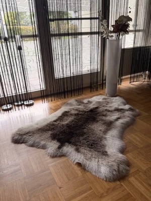 Fellteppich Rentier Fellimitat 90 x 115 cm Fell Vorleger Wohnzimmer Schlafzimmer - Bild 1 von 4