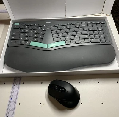 Nulea RT05 Wireless Ergonomic Keyboard, Split Keyboard with Wrist Rest + Mouse - Image 1 of 4
