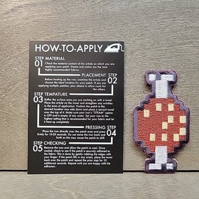 Art&iacute;culo de comida para carne - Legend of Zelda parche Iron-On Nintendo 8 bits NES Pixel
