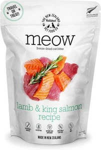 Meow Freeze Dried Cat Food - Lamb & King Salmon Recipe,High Protein Cat Treats,M - Picture 1 of 1