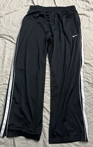 Nike black joggers white stripe relaxed fit 30 " inseam mens size XL pre owned - Picture 1 of 4