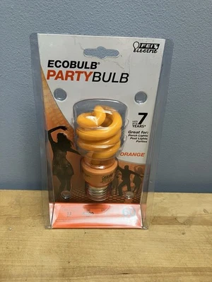 Bombilla CFL de ahorro de energía naranja FEIT 60W 7 años 8000 hr. Life Foto 1 de 3