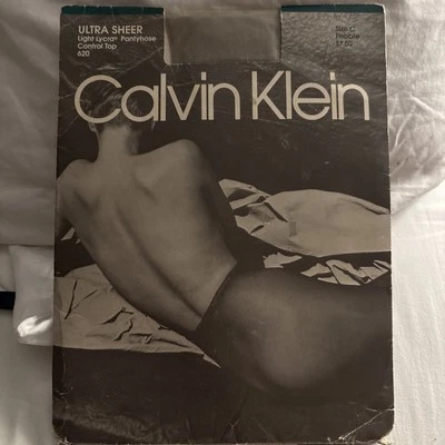 Calvin Klein Ultra Sheer Evening Pantyhose Sheer to Waist Pebble Grey Size C - Image 1 of 2