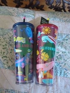 Starbucks Discovery Series Los Angeles & California Venti 24oz Cold Cup Tumblers - Picture 1 of 4