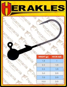 testine piombate Herakles Round jig head 1.8-10 gr. testina piombata spinning - Foto 1 di 2