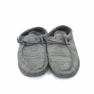 Zapatos HEY DUDE Wally Talla 10 Elastizados Gris Platino Informales Sin Cordones Mocasines Planos - Imagen 1 de 7