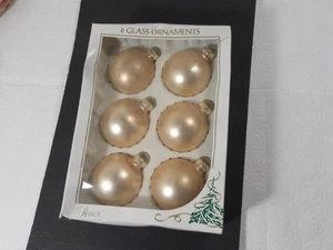 Vintage Rauch Marke Weihnachtsschmuck ~ rosa Glas ~ 6er Set - (ref:f) - Bild 1 von 9